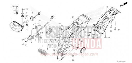 FEU ARRIERE/FEU D'IMMATRICULATION CRF300LAS de 2025